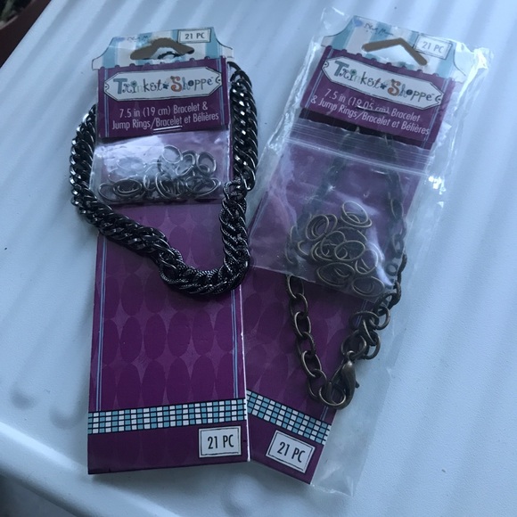 DIY Jewelry Supplies: chain bracelets/necklaces:earrings - Some BNWT - Picture 5 of 13